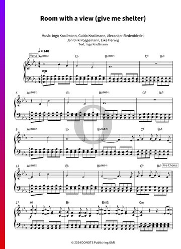 Room with a view (give me shelter) Sheet Music