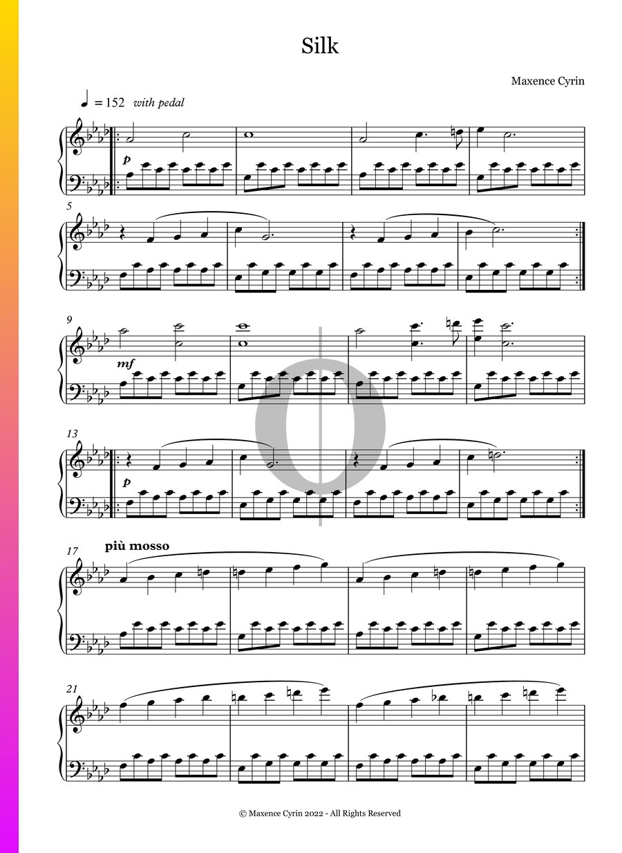 Silk (Maxence Cyrin) Piano Sheet Music - OKTAV