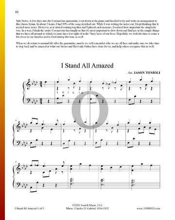 I Stand All Amazed Sheet Music