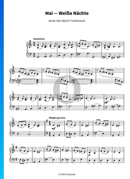Die Jahreszeiten, Op. 37a: 5. Mai - Weiße Nächte