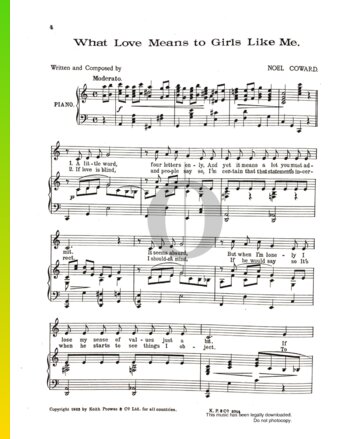 What Love Means To Girls Like Me Partitura