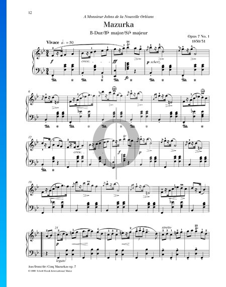 Mazurka in B-flat Major, Op. 7 No. 1