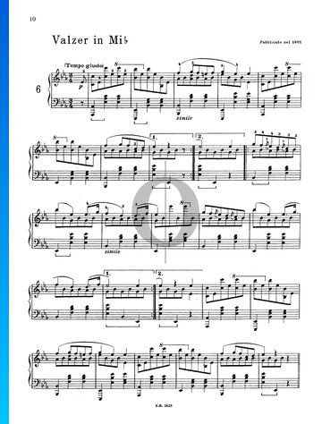 Waltz in E-flat Major, No.17 Op. posth B.46 Sheet Music