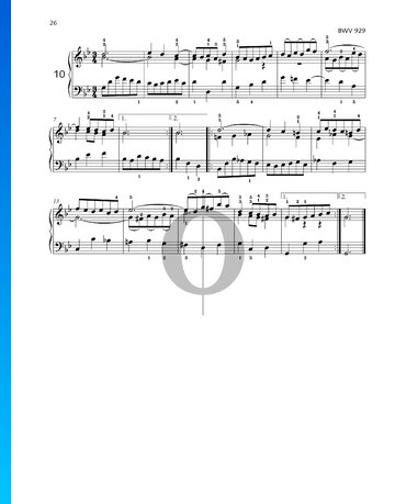 Prelude in g-Moll, BWV 929 Musik-Noten
