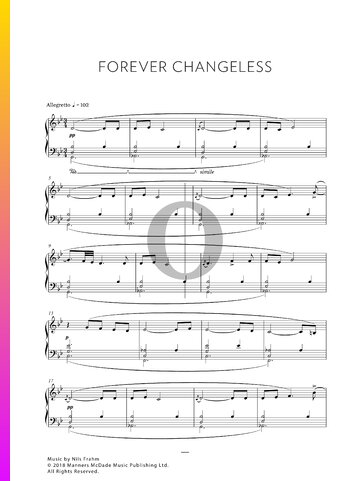 Forever Changeless Partitura