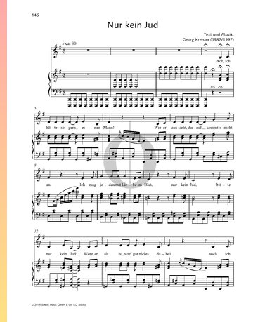 Nur kein Jud! Sheet Music