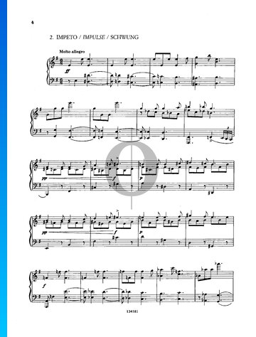 4 Pieces, Op. 4: No. 2 Impulse Partitura