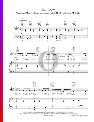 Rainbow Partitura