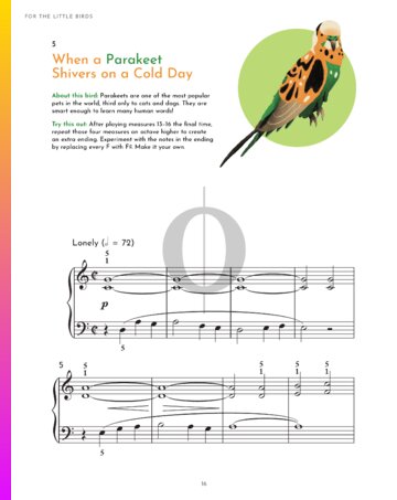 When a Parakeet Shivers on a Cold Day Partitura