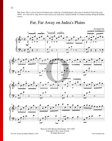 Far, Far Away on Judea's Plains Sheet Music