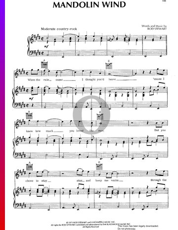 Mandolin Wind Musik-Noten