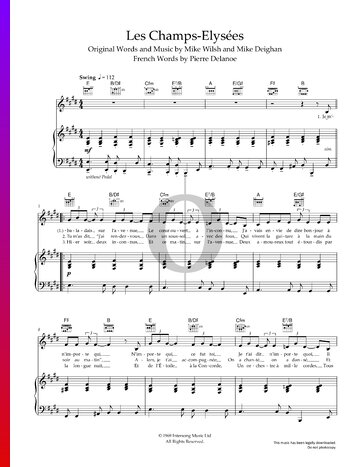 Les Champs-Élysées Sheet Music