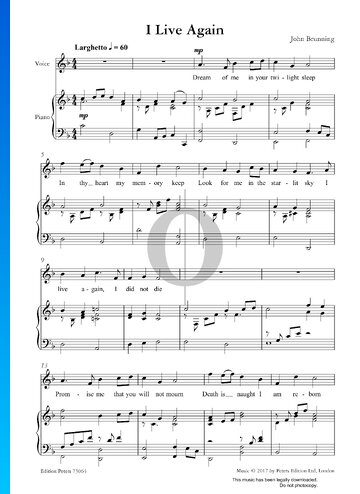 I Live Again bladmuziek