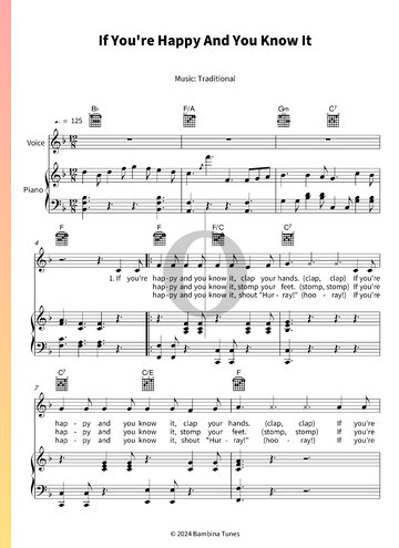 If You're Happy And You Know It Sheet Music