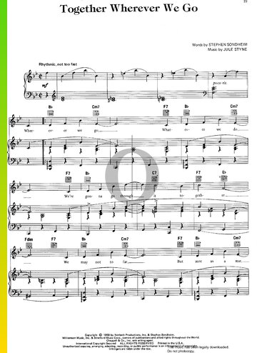 Together Wherever We Go Sheet Music