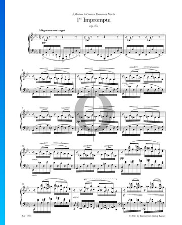 Impromptu, No.1 Op. 25 Partitura