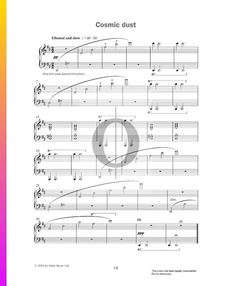 Cosmic Dust Sheet Music