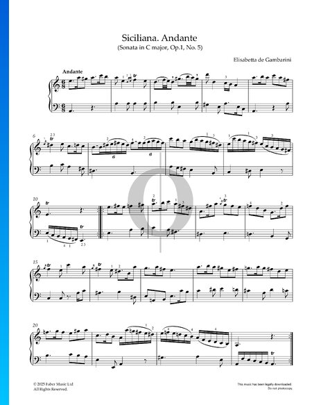 Sonata in C Major, Op. 1 No. 5: 2. Siciliana. Andante