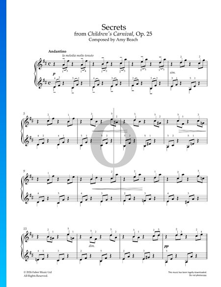 Children's Carnival, Op. 25: Secrets