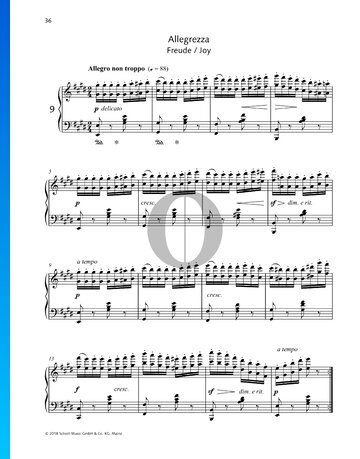 Joy, Op. 105 No. 9 Spartito