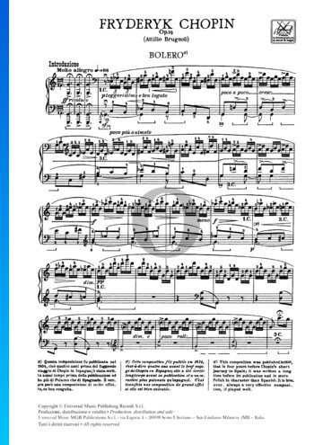 Bolero, Op. 19 Spartito