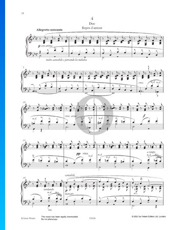Etude in B-flat Major: Duo Repos d’amour Sheet Music