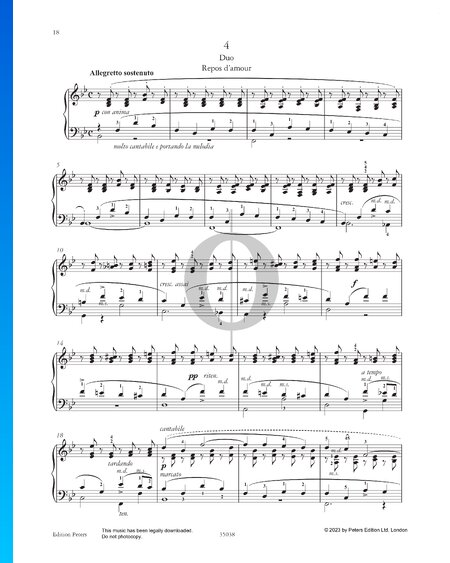 Etude in B-flat Major: Duo Repos d’amour