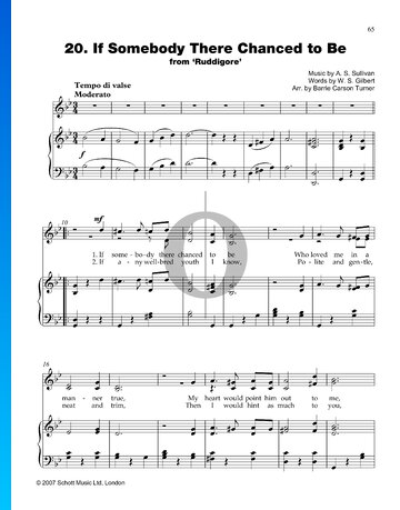 If Somebody There Chanced to Be Sheet Music