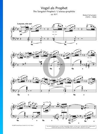 Waldszenen, Op. 82 No. 7: The Songster-Prophet Partitura