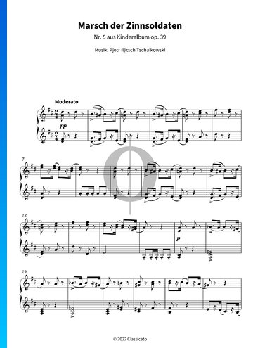 Children's Album, Op. 39 No. 5: March of the Wooden Soldiers bladmuziek
