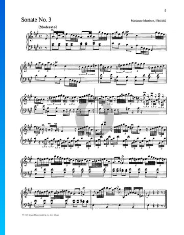 Sonate in A-Dur, Nr. 3 Musik-Noten