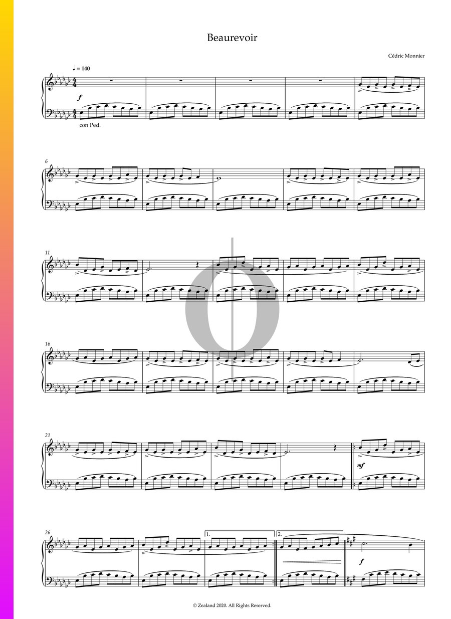 Beaurevoir (Cédric Monnier) Piano Sheet Music - OKTAV