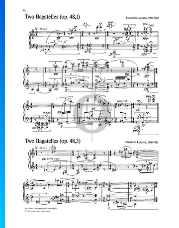 Two Bagatelles, Op. 48 Partitura