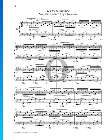 An einem Brunnen, Op. 105 Nr. 8 Musik-Noten