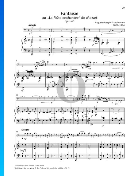 Fantaisie sur "La Flûte enchantée" de Mozart, Op. 40