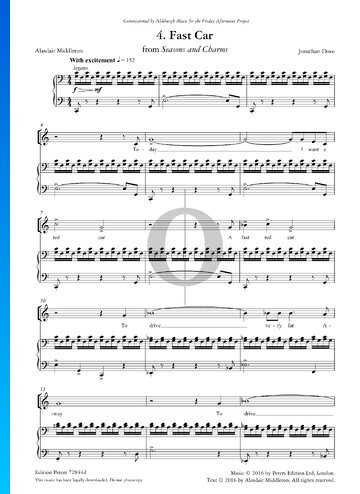 Fast Car Sheet Music