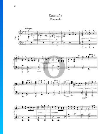 Suite Española Nr. 1, Op. 47: 2. Cataluña (Curranda) Musik-Noten