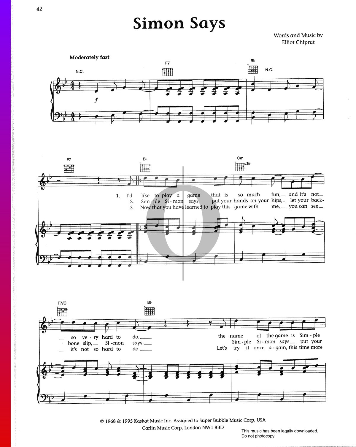 Simon Says Sheet Music (Piano)