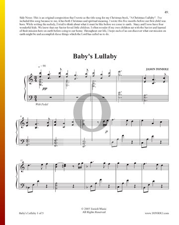 Baby's Lullaby Spartito