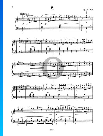Sonatina in C Major, Op. 151 No. 2 Partitura