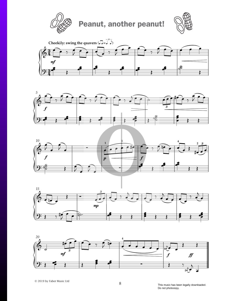 Peanut, Another Peanut (Paul Harris) Piano Sheet Music OKTAV