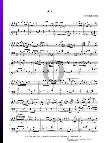 Goldberg Variationen, BWV 988: 1. Aria (Jazz) Musik-Noten