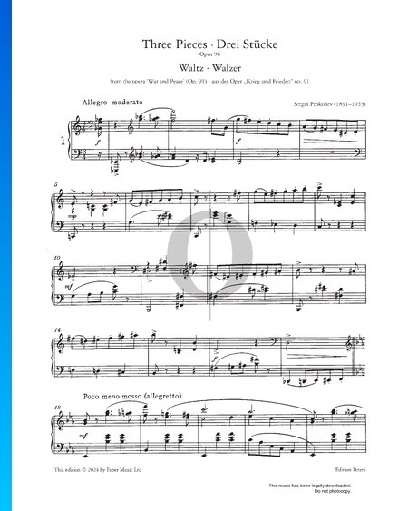 Three Pieces, Op. 96: Waltz