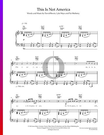 This Is Not America Sheet Music