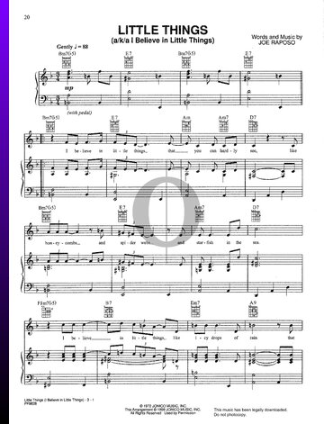Little Things Partitura