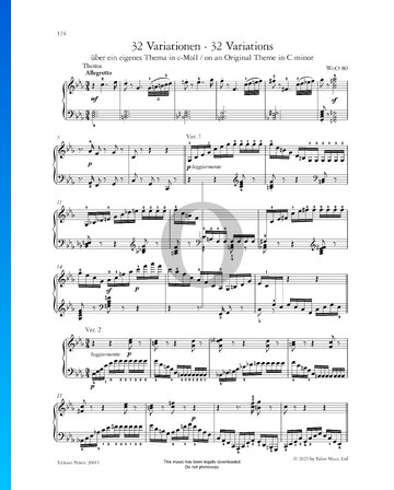 32 Variationen über ein Originalthema, WoO 80 Musik-Noten