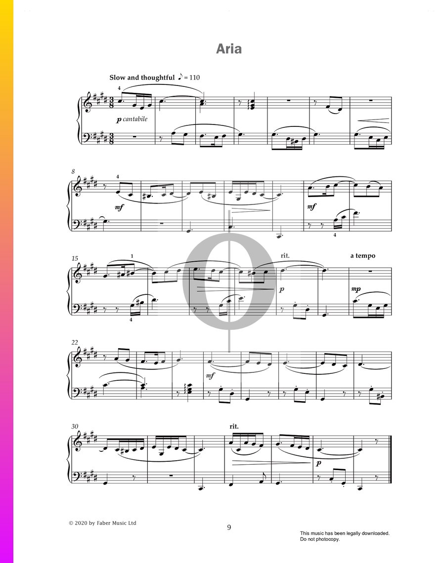 Aria (Paul Harris) Piano Sheet Music - OKTAV
