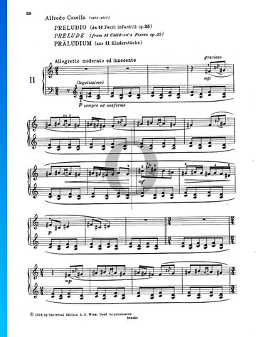 11 Children's Pieces' Op. 35: Prelude Spartito