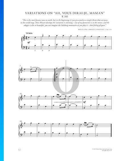 Doce variaciones en do mayor, KV 265 (300e)