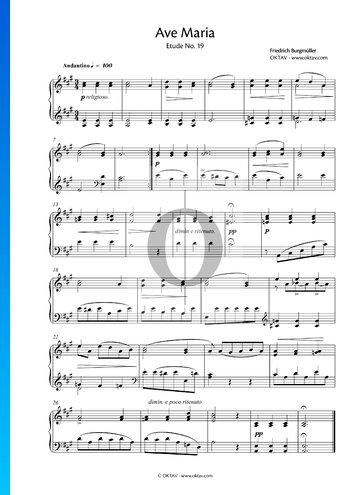 Ave Maria, Op. 100 No. 19 Sheet Music